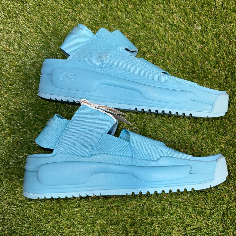Men's Adidas Y-3 Yamamoto Rivalry Sandals Shoes Teal Blue Beach ID4455 Size 10.5 - Picture 5 of 7